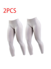 2pack Solid-color Yoga Exercise Leggings - Image 9